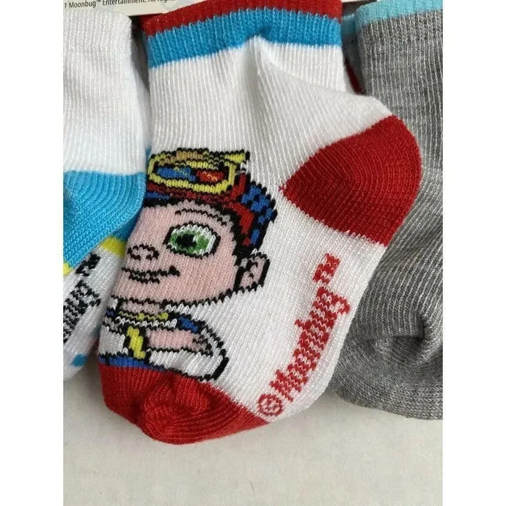 Cocomelon Toddlers Socks 10‎ Pk Fits Size 4-7 Unisex Moonbug JJ TomTom YoYo New